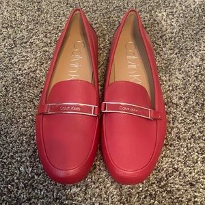 Like New Calvin Klein Red Flats